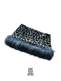 Y2K Leopard Mini Skirt with Faux Fur
