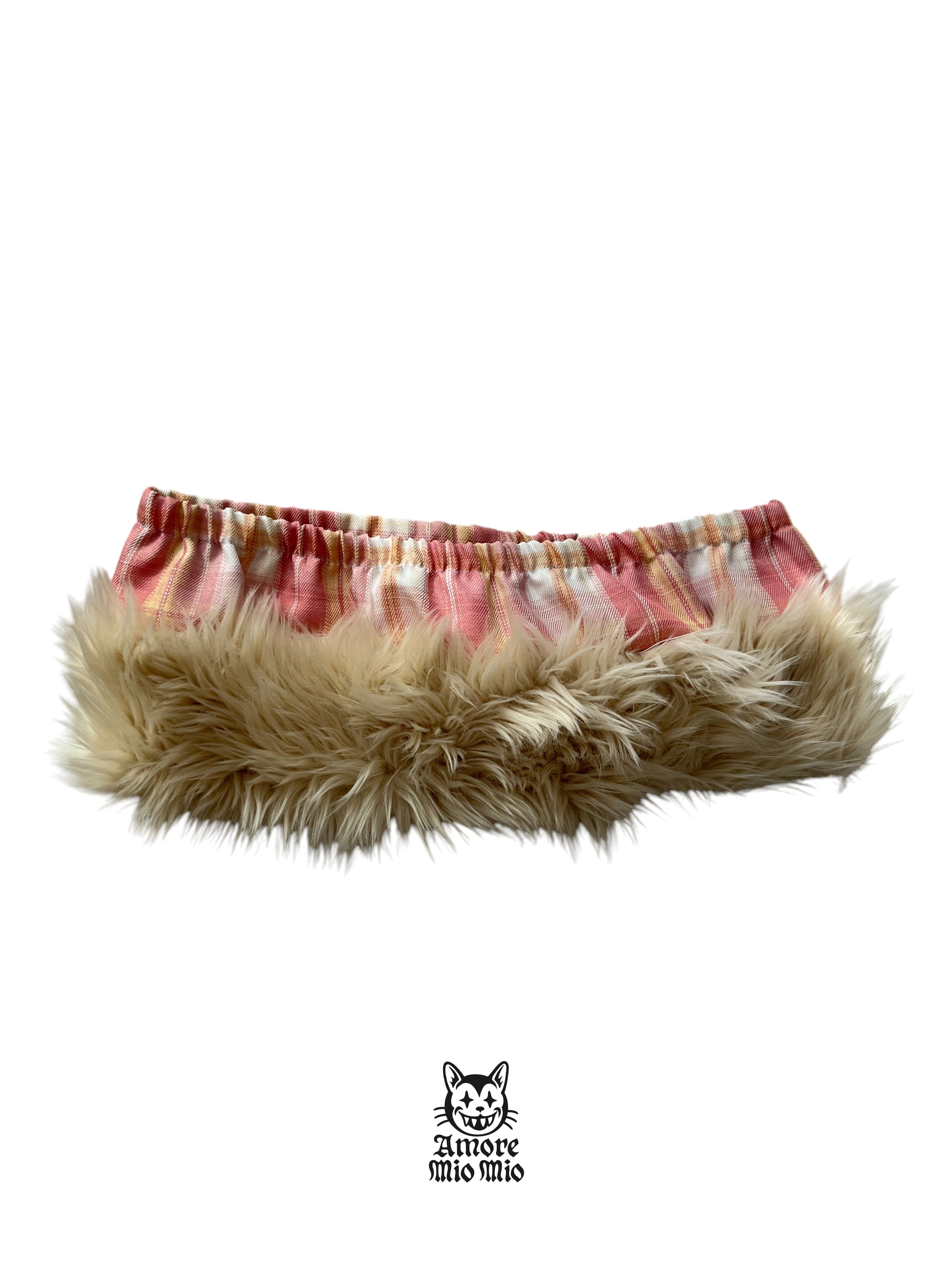 mini ultra falda con pelo