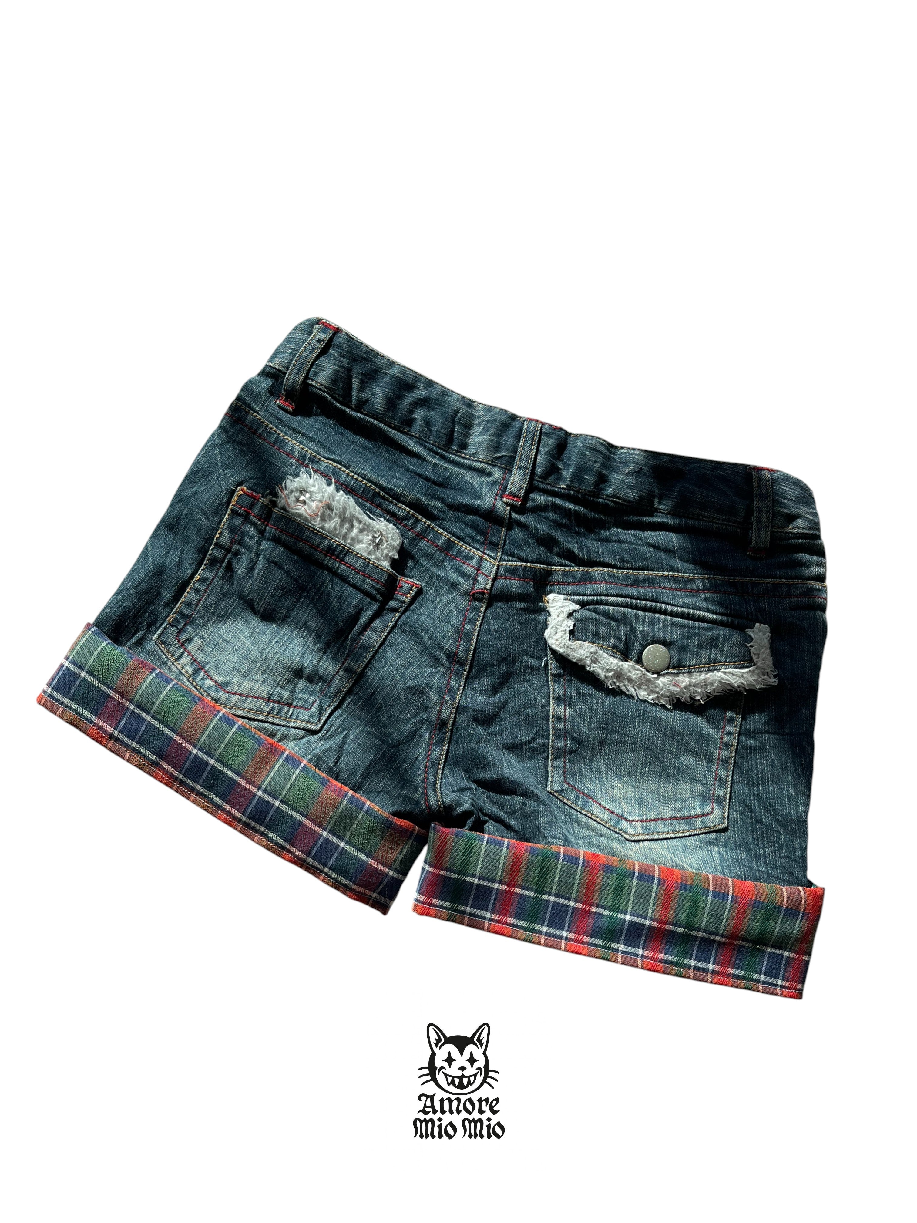 mini shorts con cuadros alternativos